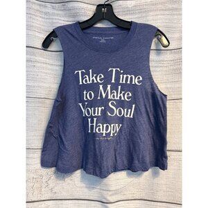 Spiritual Gangster  "Take Time To Make Your Soul Happy" Tank Top Size S